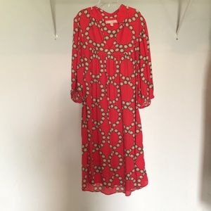 Red Print Banana Republic Dress